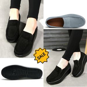 Resistent Comfort Spring och Autumn Breattable Women's Shoes with Women's Single Shoes Thick Sules While Empty Casual Shoes Casual GAI Size 35-42