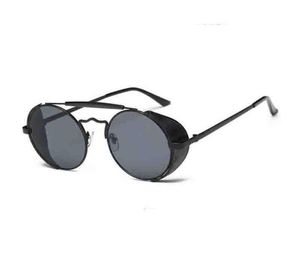 Coole runde Sonnenbrille für Damen, Steampunk-Brille, Farbfilm, reflektierender Froschspiegel, personalisierte Sonnenbrille, Wind-Sonnenbrille 2901270