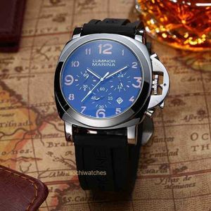 Lyxklockor för herrmekaniska armbandsur Panerrais Multifunktionsdesigner Watches High Quality Sapphire Stor diameter Watch 4HB3