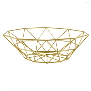 Kitchen Storage Metal Wire Fruit Basket Bowl Large Round Bread Stand