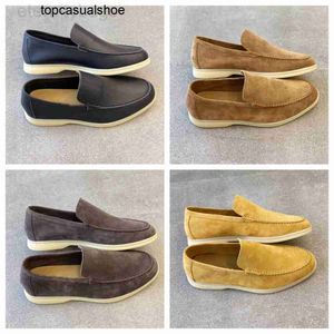 Loro piyano lp lorospianasl süet deri yürüyüş erkek ayakkabıları lüks spor ayakkabılar nubuck kilit tasarımcı flats slip-on elbise ayakkabı büyük kadınlar yürüyüş ayakkabıları beden 36-46 kutu