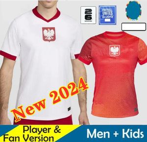 2024 2025 New Polands Lewandowski 축구 유수 폴로 니아 23 24 Krychowiak Grosicki Zielinski Milik Zalewski Szymanski 폴란드 축구 셔츠 남자 키트
