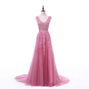 2021 Fadistee وصول جديد حفل سهرة فساتين Vestidos de Fiesta A-Line Prom Dress Lace Robe De Soiree V-Dust مع سحاب 310y