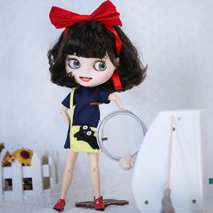 얼음 DBS Blyth Doll 16 BJD 30cm 조인트 바디 화려한 머리카락 의류 및 신발을 포함한 맞춤형 얼굴 240313