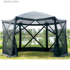 Tendas e abrigos Barraca de tela de terraço pop-up com dossel de quintal para camping de 11,5 pés pode acomodar de 8 a 10 pessoas. Dossel instantâneo com rede portátil24327