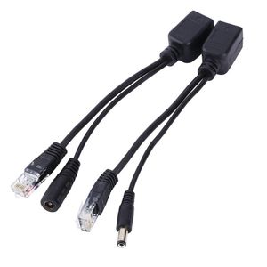 Network Cable Connectors 2Pcs/Lot Black/White Color Ethernet Poe Adapter Tape Sned Switch Splitter Kit Rj45 Injector Drop Delivery Com Otsp7