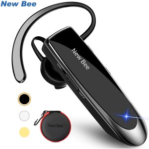 Earphones New Bee B41 Bluetooth Headset V5.0 Wireless Earphones Handsfree Headphones 24H Talk Earpiece with CVC6.0 Mic for xiaomi iPhone