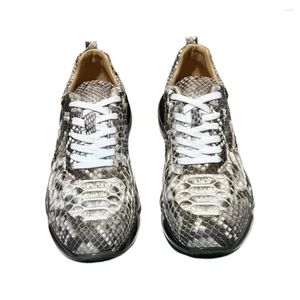 Casual Shoes BATMO 2024 Arrival Fashion Snake Skin Causal Men Male Genuine Leather Sneakers Pdd481