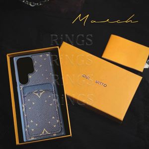 Beautiful Designer LU Phone Cases Samsung Galaxy S20 S21 S22 S23 S24 Hi Quality S25 S26 S27 S28 Plus Ultra Leather Cadr Slot Wallet Purse Case With Logo Box Woman Man LC