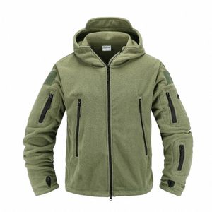 Tactical Fleece Jacket Militär Uniform Soft Shell Casual Hooded Jacket Men Thermal Army Clothing W1CW#