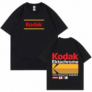 summer Kodak Cott T-shirt for Men's Casual Top Printed with Minimalist Style Design Short Sleeved T-shirt for Women Plus Size Q3TG#