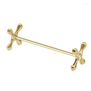 Chopsticks Metal Chopstick Holder Plum Shape Pillow Japanese Spoon Rest rostfritt stål Återanvändbart guld Anti Rolling Table Decors