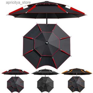 Tents and Shelters Outdoor Large Fishing Umbrella 1.8-2.6M Adjustable Foldable UV Protection Sun Protection Wind and Rain Protection Beach Umbrella24327