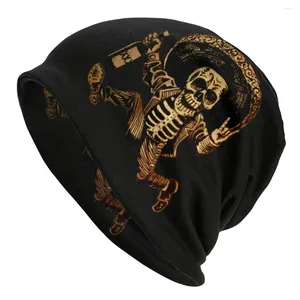 Berets Day Of The Dead Caps Autumn Winter Outdoor Sugar Skull Skullies Beanies Hats Men Women Adult Warm Dual-use Bonnet Knitting