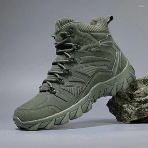 Scarpe casual Stivali tattici da uomo da trekking maschile speciale militare di grandi dimensioni in pelle esercito leggero da caccia all'aperto