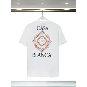 Polo Casa Blanca Mens T Shirt American Fashion Märke Pure Cotton Double Garn Tryckt T-shirt med korta ärmar för män