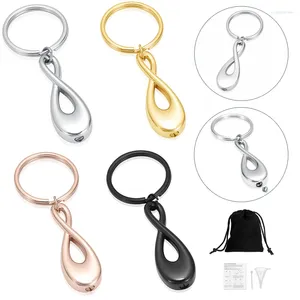 Keychains Infinity Cremation Urn Key Rings Stainless Steel Urns Ashes Memorial Jewelry For Human/Pet Holder Keepsake Keychain