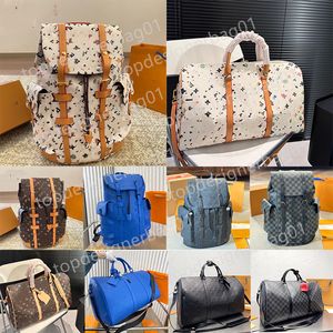 New Hot Designer Backpack Men and Women Fashion Duffel Bag Backpack Classic Pull the Rope Open Open and Close revestido Backpack de bolsa de embarque em couro