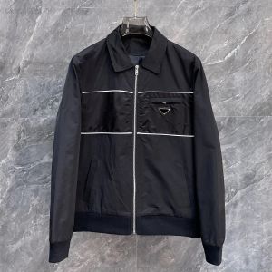 Giacca con risvolto da uomo di design di lusso Giacca bomber alla moda Giacca da uomo con cerniera con cappuccio Trench nero Primavera/Autunno Giacca casual da lavoro Giacca da esterno