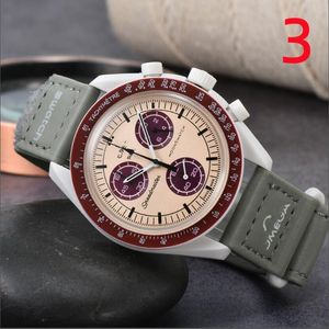 Sıcak lüks biyokeramik gezegen moon mens tam fonksiyonu izler courz kronograf cıvalaya saat görevi 42mm izle sınırlı sayıda Üstat Bilek saatleri