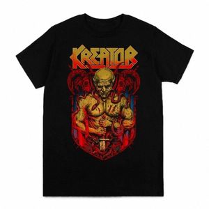 Męskie koszulki z krótkim rękawem 100% Cott Kreor Rock Heavy Metal Band Druku
