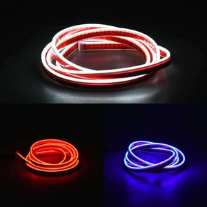 Uppgradera Super Bright LED -bilhuven Dagsljus Ljus Strip Scan Lighting Decoration Auto Ambient Neon Lamp Atmosphere Backlight 12V