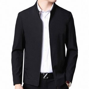 l-3xl Casual Slim Fit Zipper Jacket Men Thin Busin Jacket Men Clothing Office Dr Coat Men's Jacket Outerwear Spring Autumn 167Y#