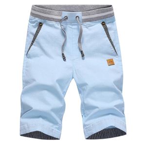 2023 Summer Mens Shorts Casual Cotton Fashion Boardshort Bermuda Male Drawstring Elastic Waist Breeches Beach Men 240315