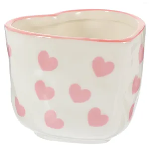 Candle Holders Love Cup Center Pieces Decoration For Wedding Heart Jar Home Candlelight Dinner Ceramics Taper Festival