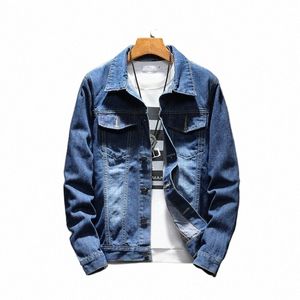 vintage Mens Cargo Denim Single Breased Casual Jeans Slim Fit High Street Outwear Coat Cowboy Jacket Plus Size 5XL O0xY#