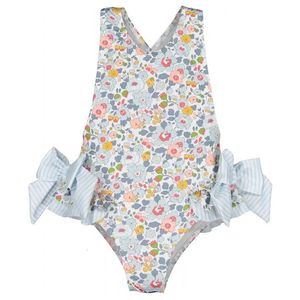 Flickor baddräkt amoi baby en bit sling tryck söt strand bikini badkläder baby flicka baddräkter 2-7y biquini infantil menina 240326