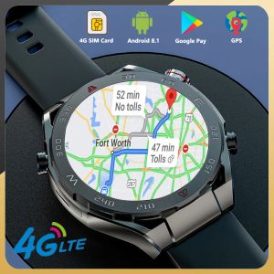 Watches 4G LTE Smartwatch GPS Wi -Fi SIM karta NFC 5MP kamera IP67 Tętno -tętnią aplikację Pobierz aplikację Android Ultimate Smart Watch for Men