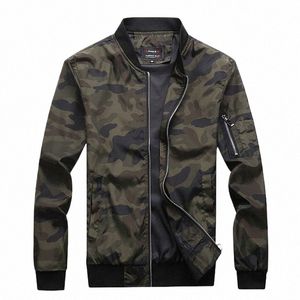 M-7XL 2024 nuovi uomini di autunno Camoue giacche cappotti maschili Camo Bomber Jacket Mens marchio di abbigliamento Outwear Plus Size M-7XL d9ec #