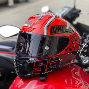 Hełm hełmów projektantów AA Moto Shoie New x14 Red Ant Motorcycle Helmet dla mężczyzn i kobiet na wszystkich porach sezonów Top of the Line Model SB28