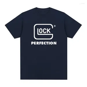 Herr t-skjortor perfektion handgun usa logotyp skjuter sport utomhus jakt djungel t-shirt bomull män skjorta tee tshirt kvinnors toppar