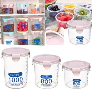 Storage Bottles 2024 Food Containers 3 Colors Combination 1000ml Kitchen Box Sealed Preservation Plastic Preserving Pot