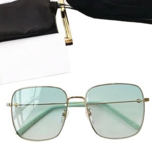 Lightweight 445O concise big-square metal sunglasses UV400double-plating eyewear frame56-17-140 light prescription glasses Anti-BLUE plano fullset case