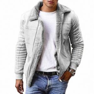 Winter Warm Jacket Coat Coat Coat Coat Coat Coat Autumn and Winter Fi New Fi Men's Fleece Stacke للحفاظ على دافئة L4Y7#