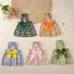 1pc Breathable Daisy Pet Dress with Bow Decoration Summer Parties - Perfect for Dogs and Cats