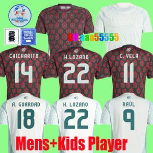 2024 2025 México camisa de futebol 24 25 RAUL CHICHARITO DOS SANTOS Homens conjuntos Seleção Nacional Camisetas Copa América México GIMENEZ LOZANO camisa de futebol uniformes