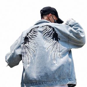 new Embroidery Jackets Men Coats Fi Windbreaker Denim Jacket Motorcycle Jacket Hot Outwear Stand Slim Military streetwear S2yX#