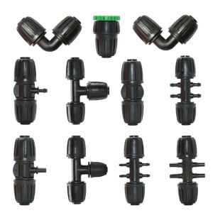 Connectors 20pcs 16mm PE Tubing Water Connecters 1/2 To 3/8'' 1/4'' 1/8'' 6.0mm Pipe Reduced Coupling Adapter Garden Irrigation Fittings