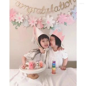 Party Decoration Spring Tea Flower Princess Banner For Fairy Birthday Baby Shower Decorations Kindergarten Classroom