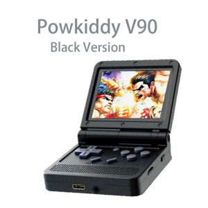 Portabla spelspelare Powkiddy V90 3,0 tum IPS Retro Flip Handheld Game Console 64G 15 000 Games Portable Pocket Mini Video Game Player Player Kids Gifts Ny