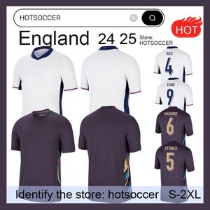 24 25 Englands Football Shirt Bellingham Rashford Kane 2024 Euro Cup 2025 Soccer Jersey National Team Home White Away Purple Men Saka Rice Foden S-4XL HOTSOCCER