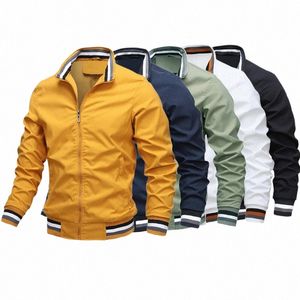 Spring Autumn Bomber Jacket Men FI Casual Windbreaker Jacket Coat Men 2023 Ny Hot Outwear Stand Slim Military Jacket Mens P39m#