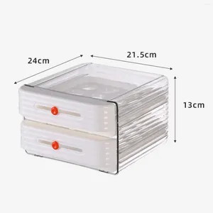 Storage Bottles Egg Container Stackable Drawer 2 Layer For Kitchen Cabinet