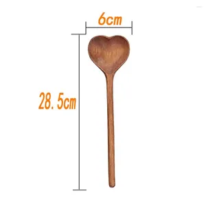 Spoons Dessert Spoon Eco-friendly Wooden Easy To Clean Mixing Convenient Grade