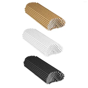 Tek Kullanımlık Bardak Pipetler 100 PCS Tail Compostable Biyobozunur 7.75 Kahve Evi Diner veya Home Der için Uzun