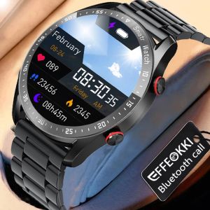 Watches Yeni Bluetooth Çağrı Akıllı Saat Erkekler Su Geçirmez Spor Fitness Bilezik Durum Ekranı Oppo Huawei Xiaomi Telefon için Akıllı Swatch